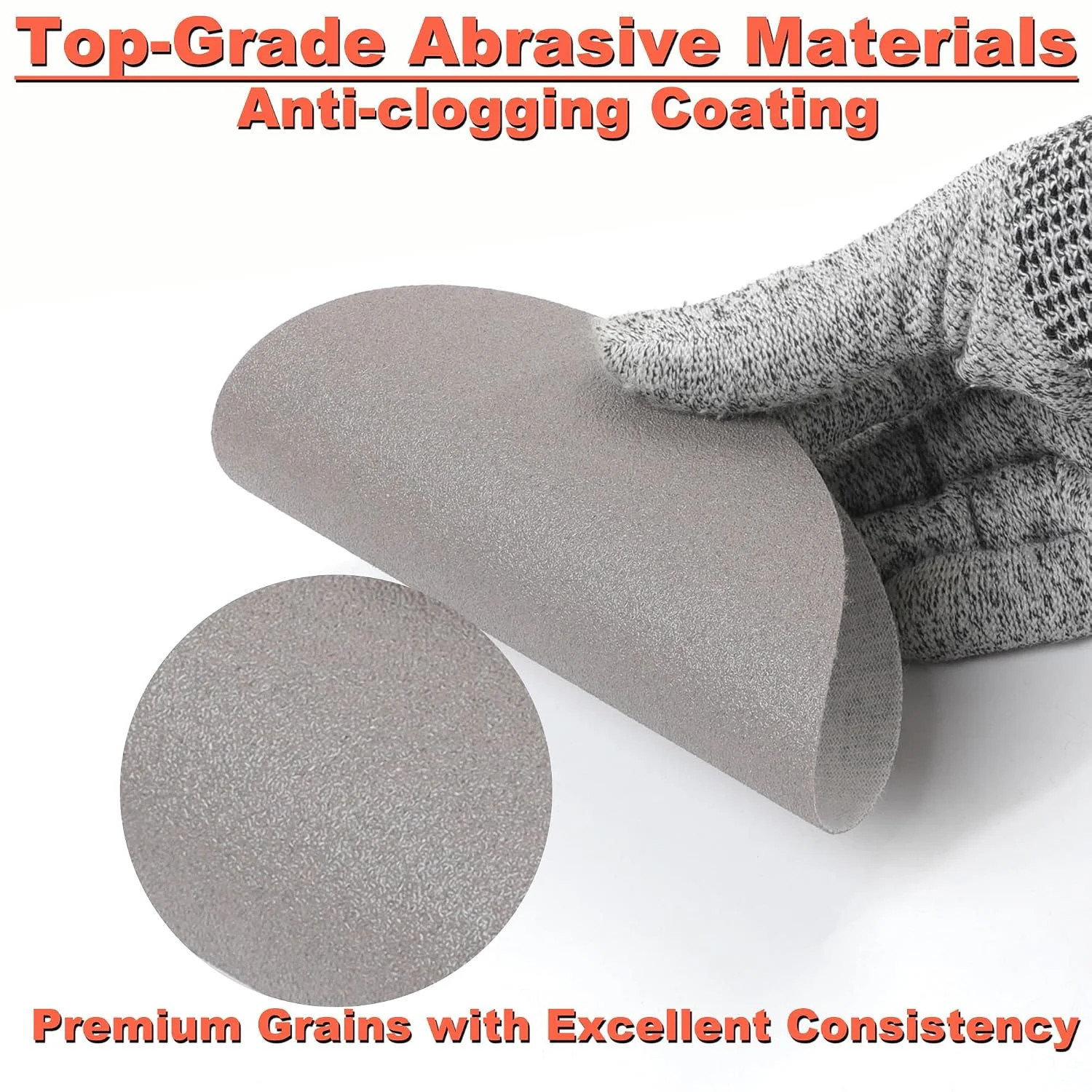 6 Inch Film Sanding Discs: 60 Grit No-Hole Hook and Loop Sandpaper Disc | 100Pcs