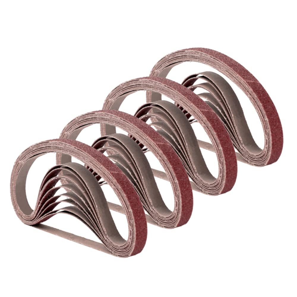 1/2 Inch x 18 Inch Sanding Belts 20 Pack Aluminum Oxide Grits 60 80 120 180 240