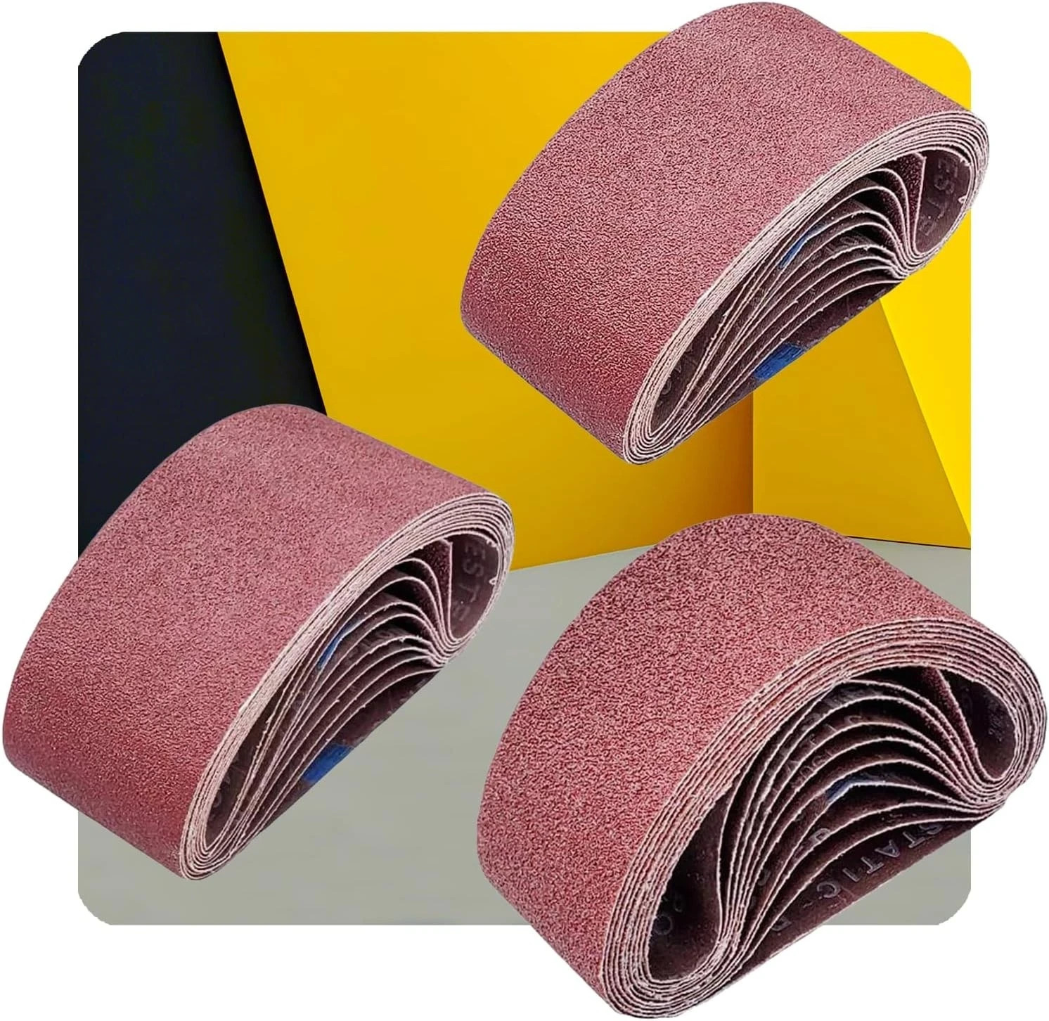 15 Pack 2-1/2″ x 14″ Sanding Belts – 5 Each of 40 80 120 Grit 2.5×14 inch