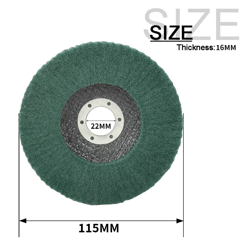 10pcs Nylon Fiber Flap Polishing Wheel Non-woven Grinding Disc For Angle Grinder