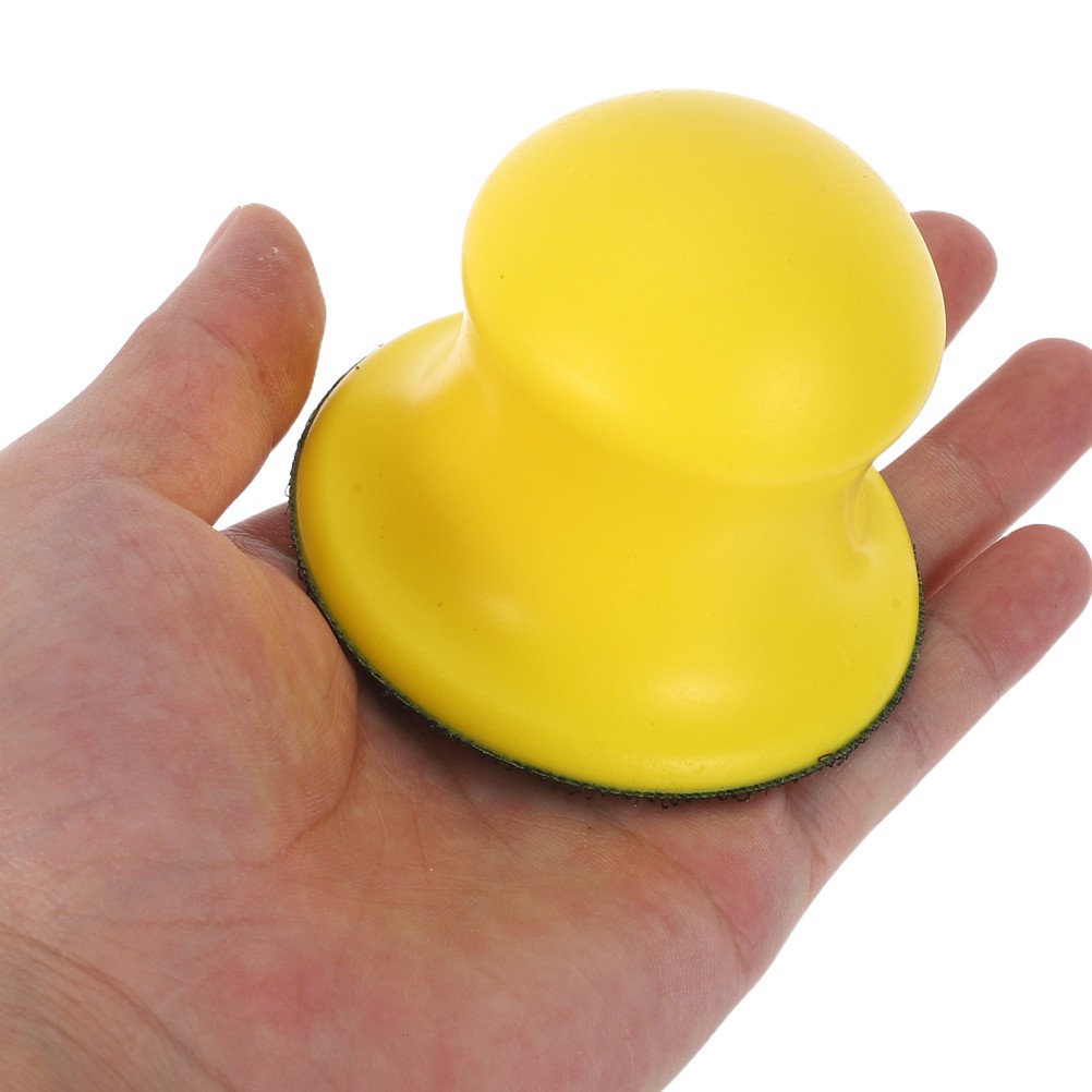 2Pcs Reusable PU Sanding Discs for Car Polishing Hand Grinding Pads Yellow