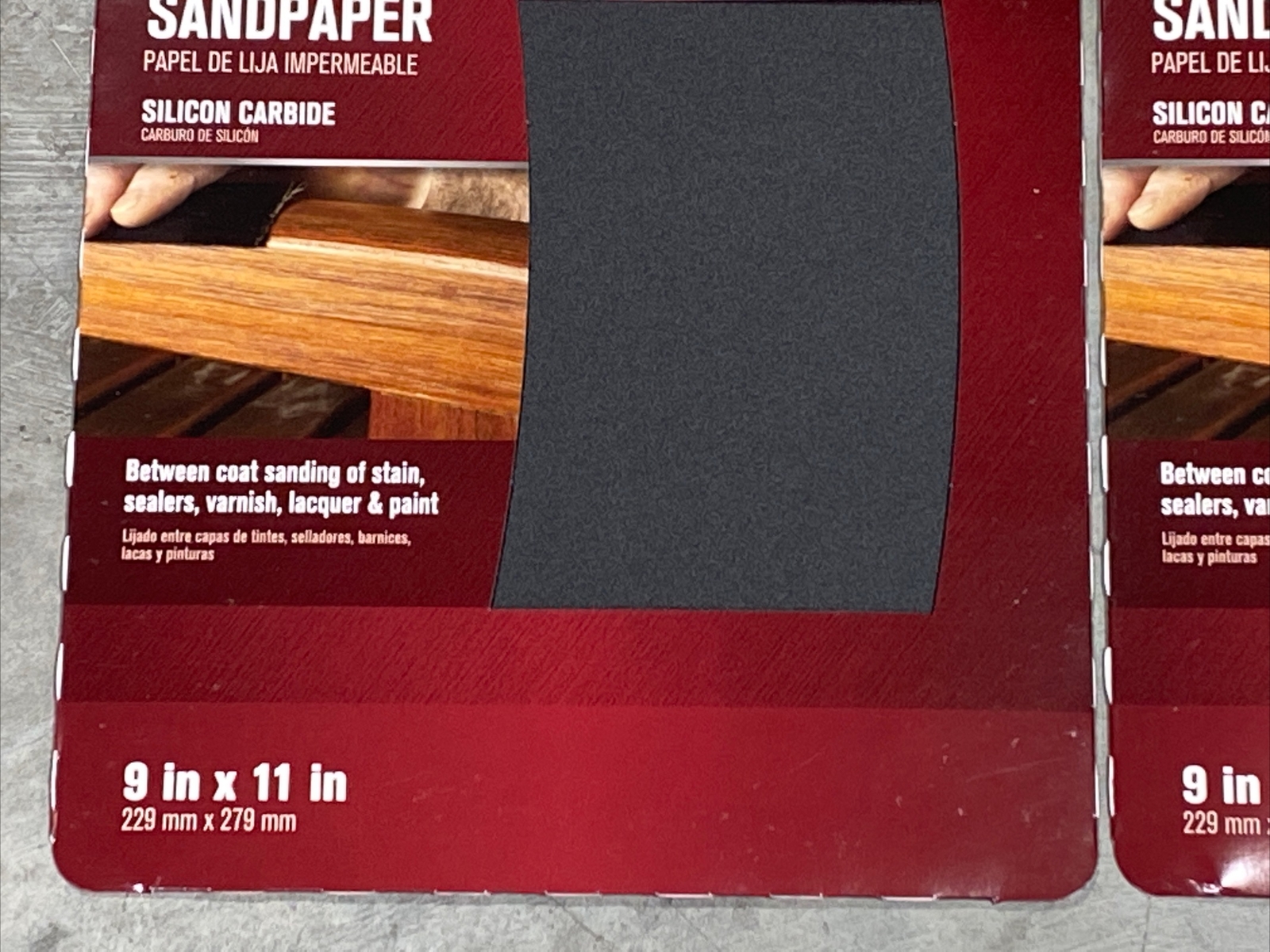 Ace Waterproof Sandpaper Sheets 400 Grit Super Fine, 9” x 11” – 10 Sheets 19807