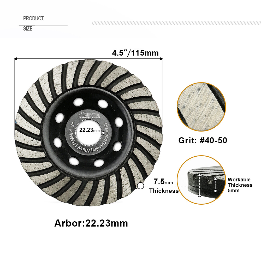 Diamond Grinding Wheel 4-7inch Snading Wheel Disc Granite Marble Tile Grinder
