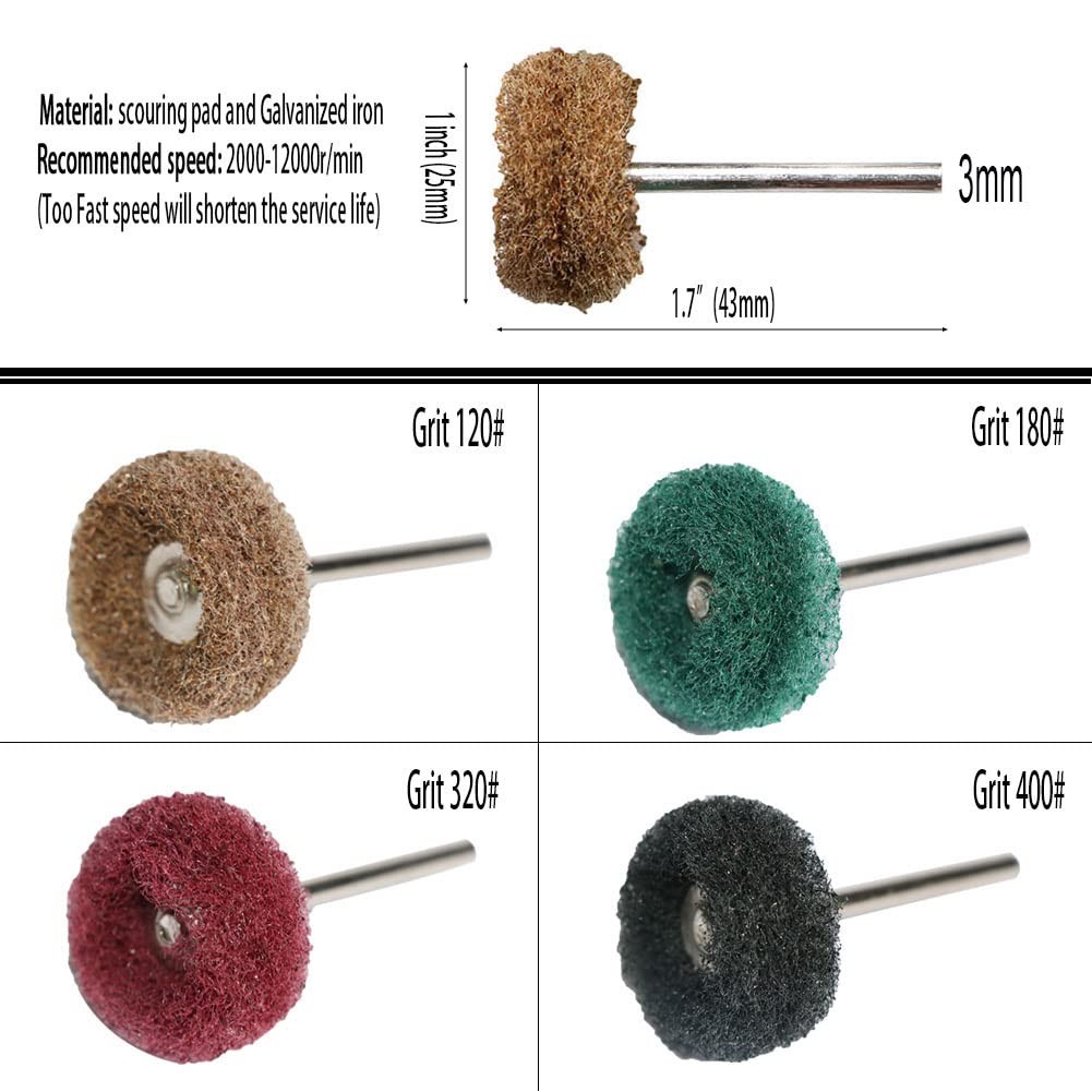 Buffing Polishing Wheel Set for Rotary Tool Rust Removal Abrasive