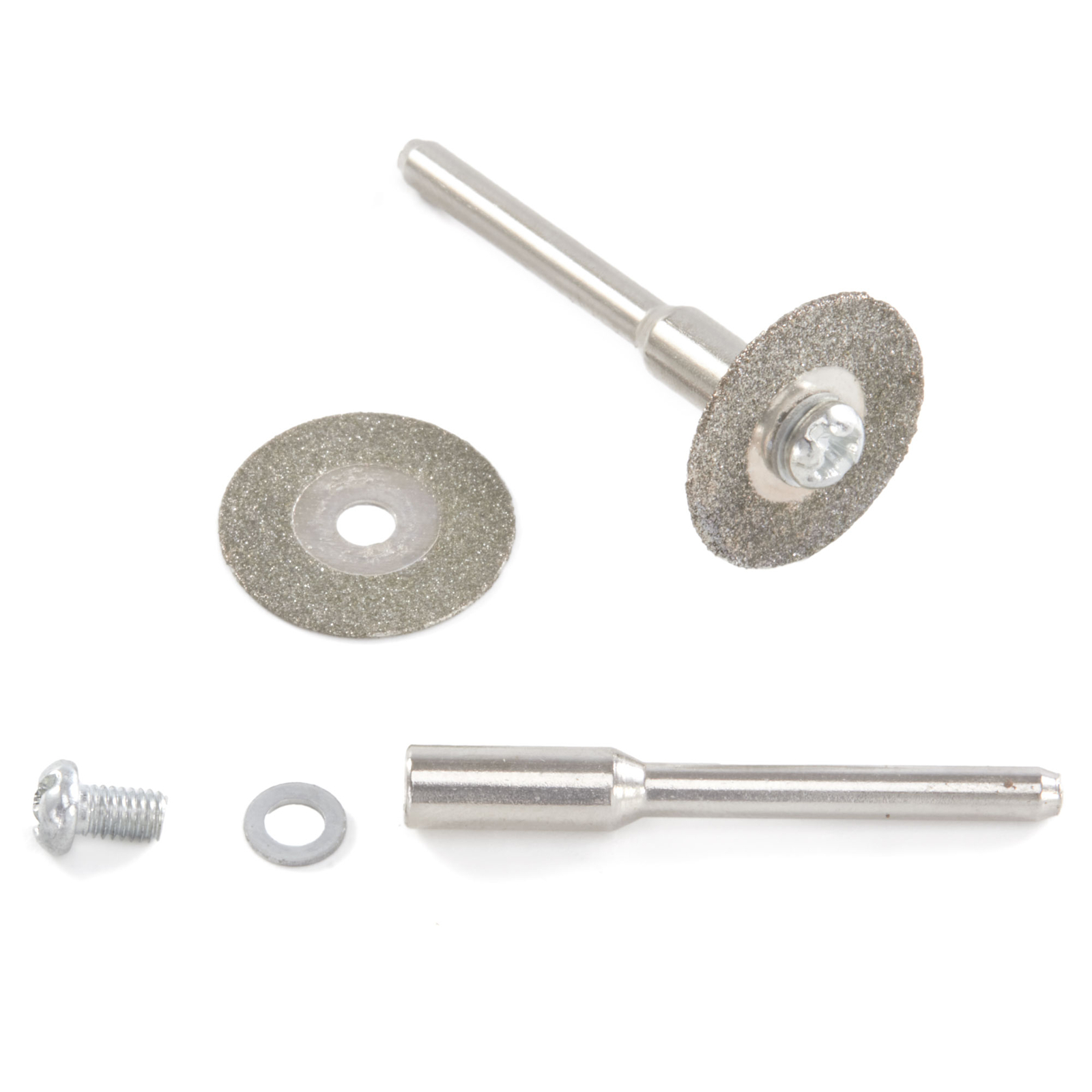 10Pcs Diamond Cutting Wheel 16mm with Mandrel (3mm) 2pcs for Dremel Rotary Tools