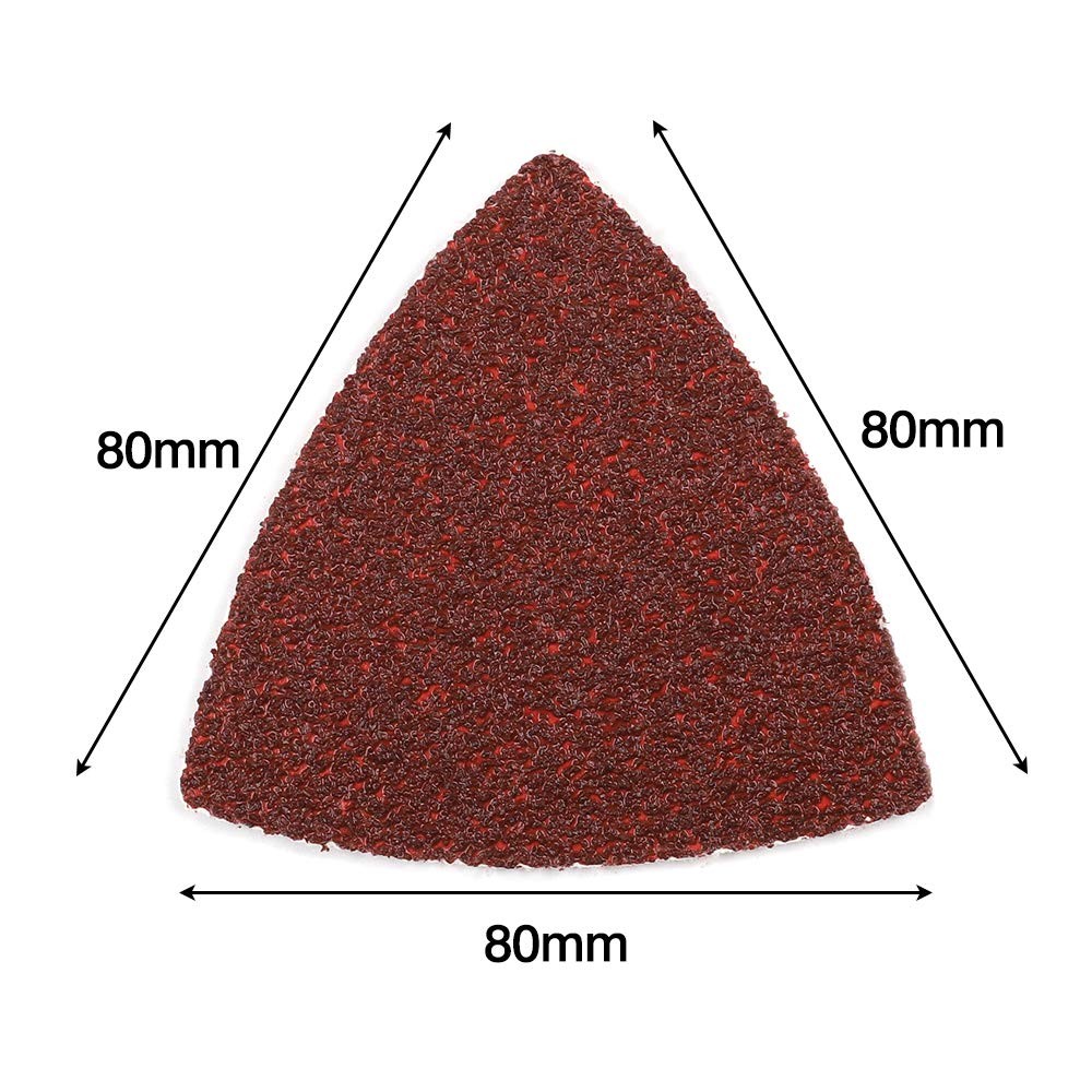 100pcs Triangle Sanding Pads Sandpaper Hook and Loop Sanding Sheet for Wood F…