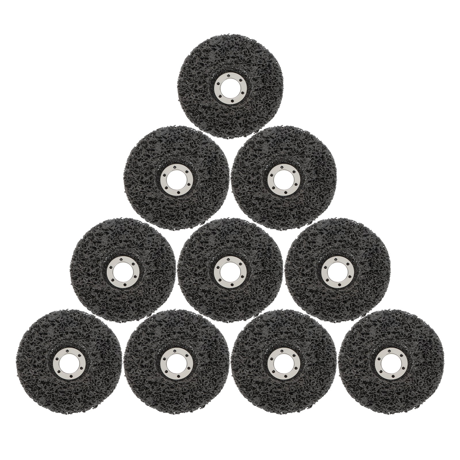 10 PCS 4-1/2″ x 7/8″ Black Diamond Grinding Discs Strip Discs for Angle Grinder