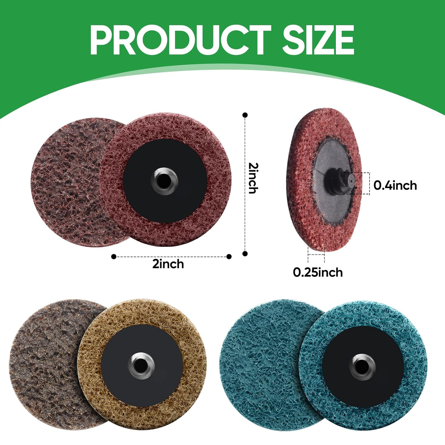 150 Pcs 2″ Quick Change Sanding Discs for Grinding, Polishing & Finishing