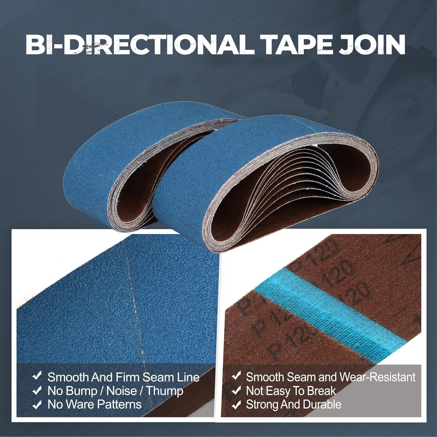 3 x 21 Inch Zirconia Sanding Belts, 20Pcs 5 Each of 40/60/80/120 Assorted…
