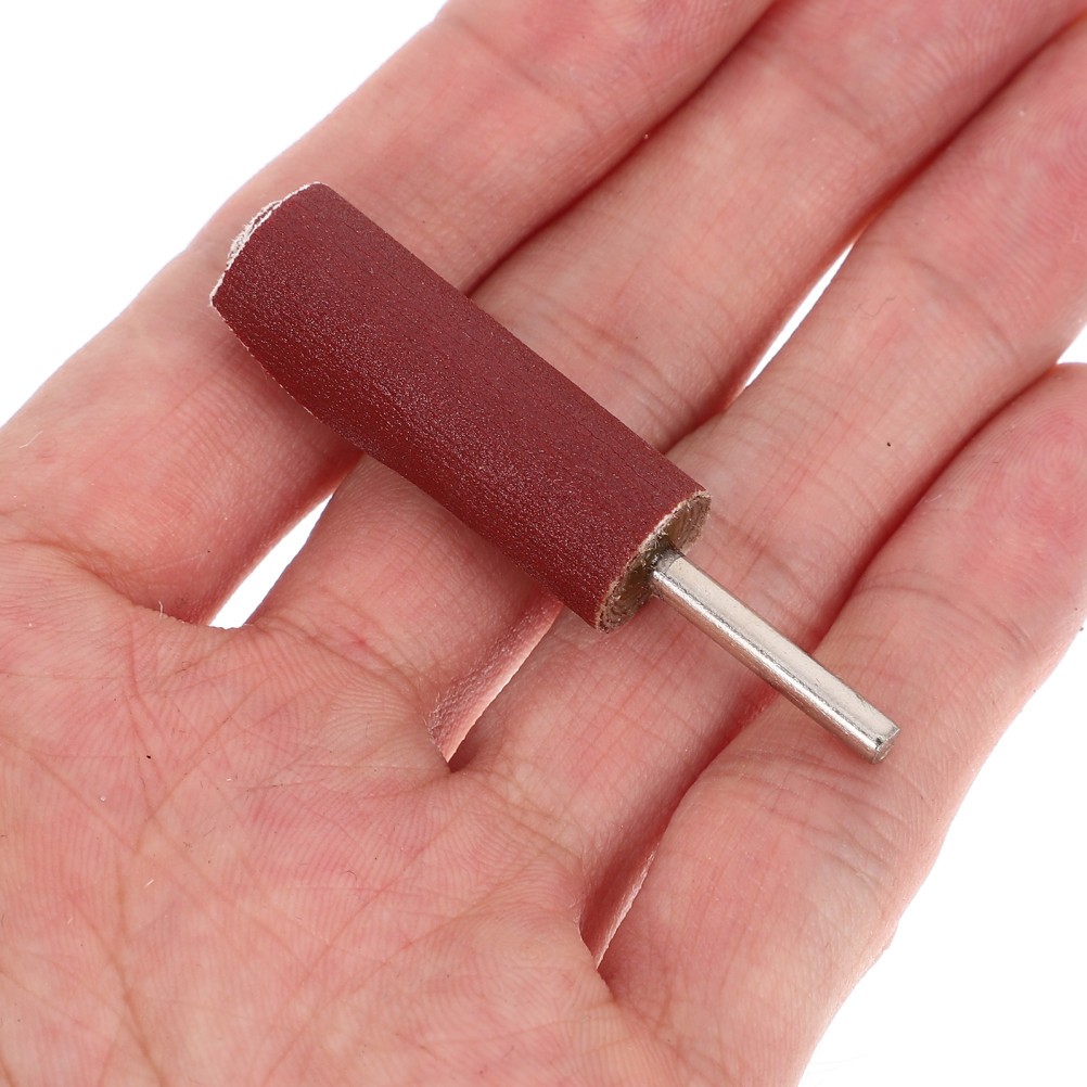 7Pcs Durable Sanding Drum Kit Rotary Tool Accessories for Polishing Dark Red