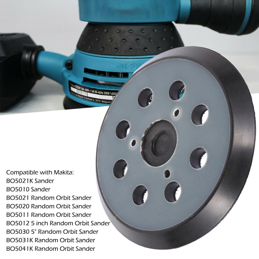 2pcs 5Inch 8-Hole Orbital Sander Hook & Loop Backing Pad for Makita M9204 BO5041