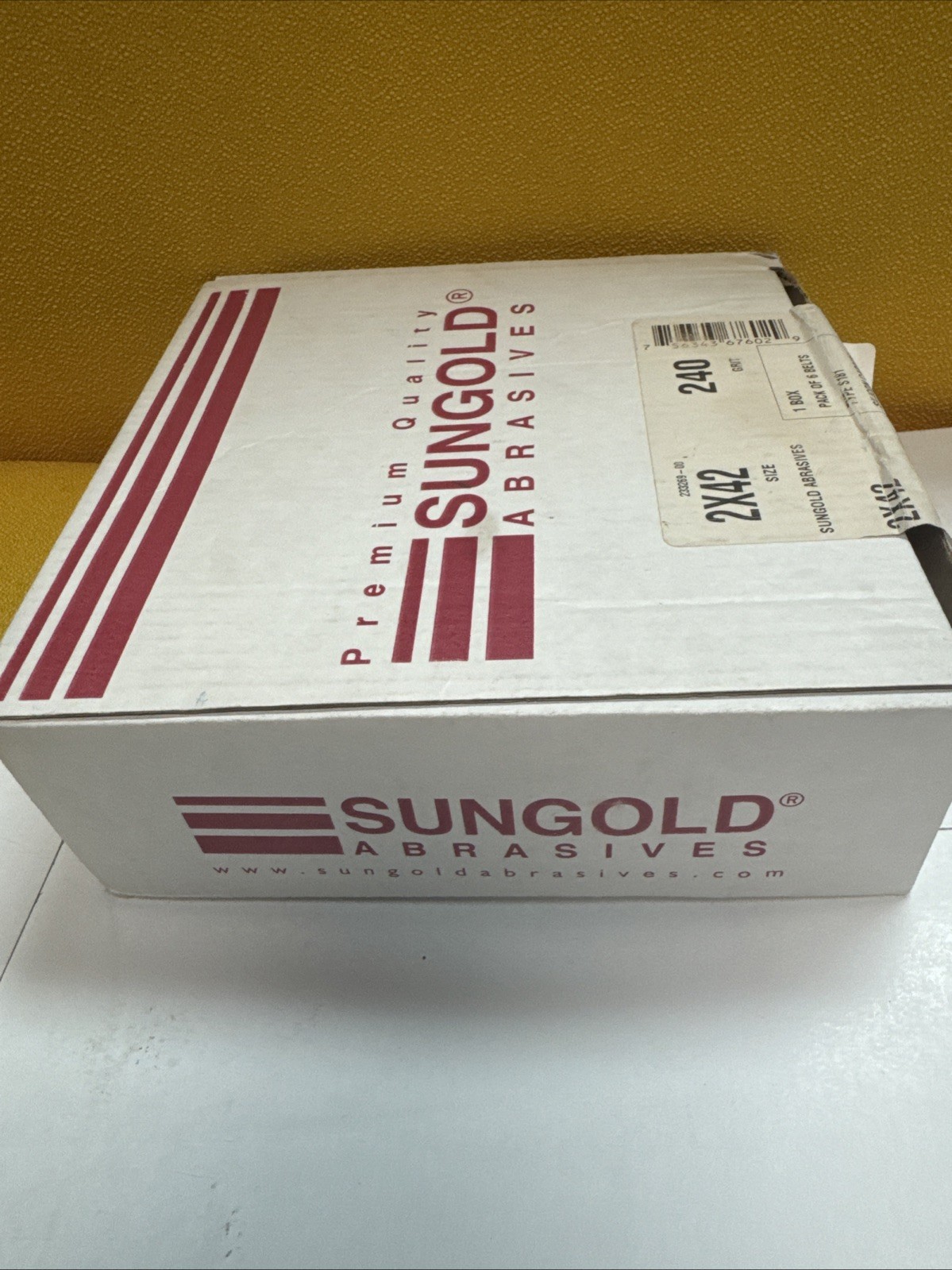 Sungold Abrasives Grit Black Silicon Carbide Sanding Belts Pack of 6, 2″ by 42″