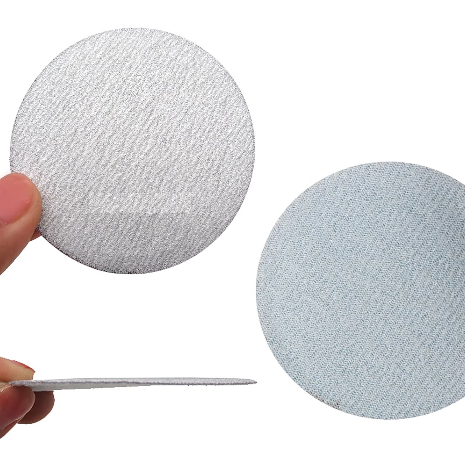 25/50/75/100/125/150/180mm Eccentric Sanding Discs White Sandpaper 60-1200 Grit