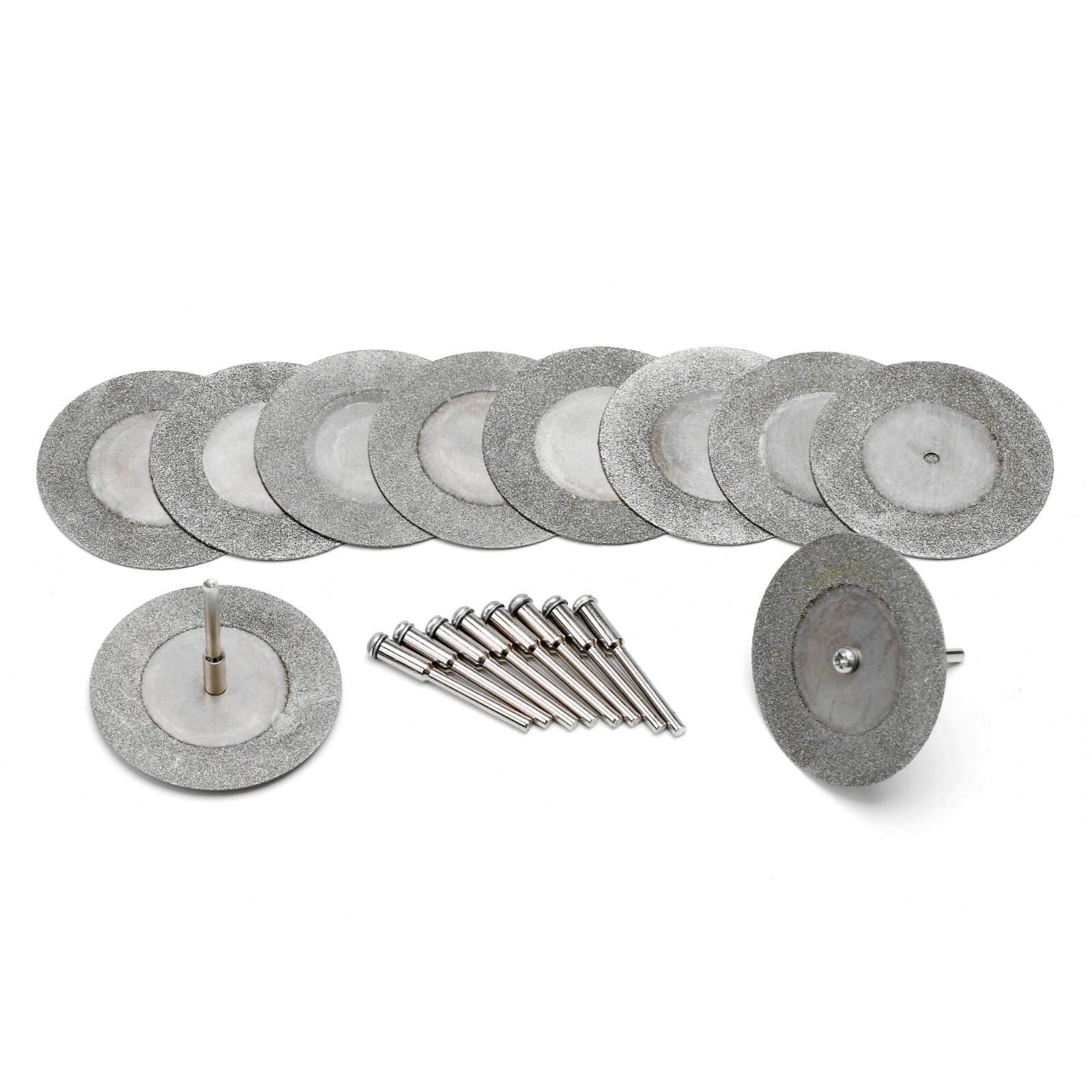10Pcs 50mm 2″ inch Diamond Rotary Saw Blades Grinding Cut-off Disc Shank 1/8″