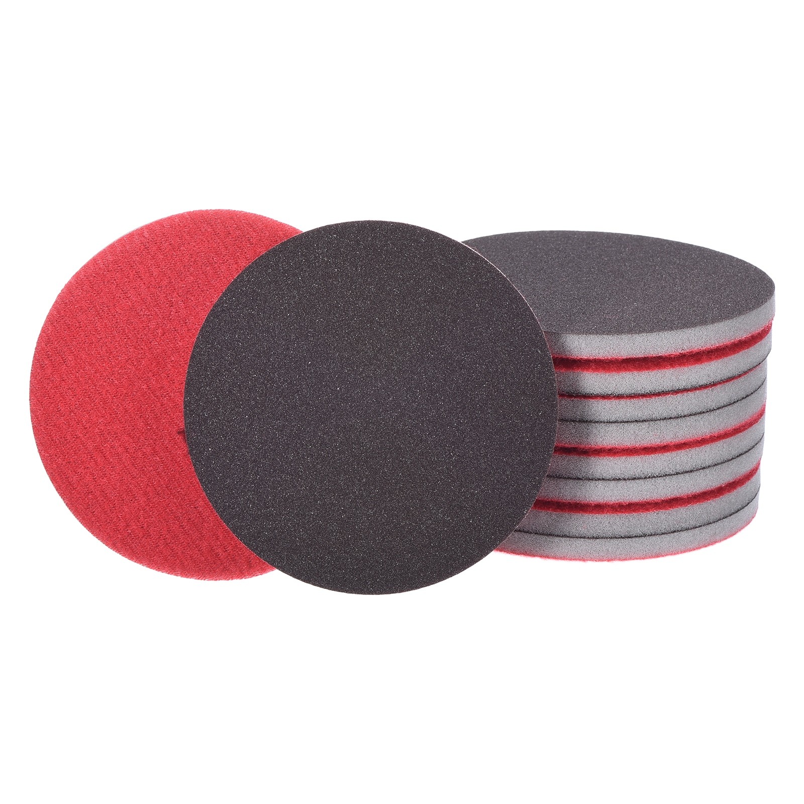 10 Pcs 400 Grit 3 Inch Hook and Loop Sponge Sanding Disc for Sander, Black
