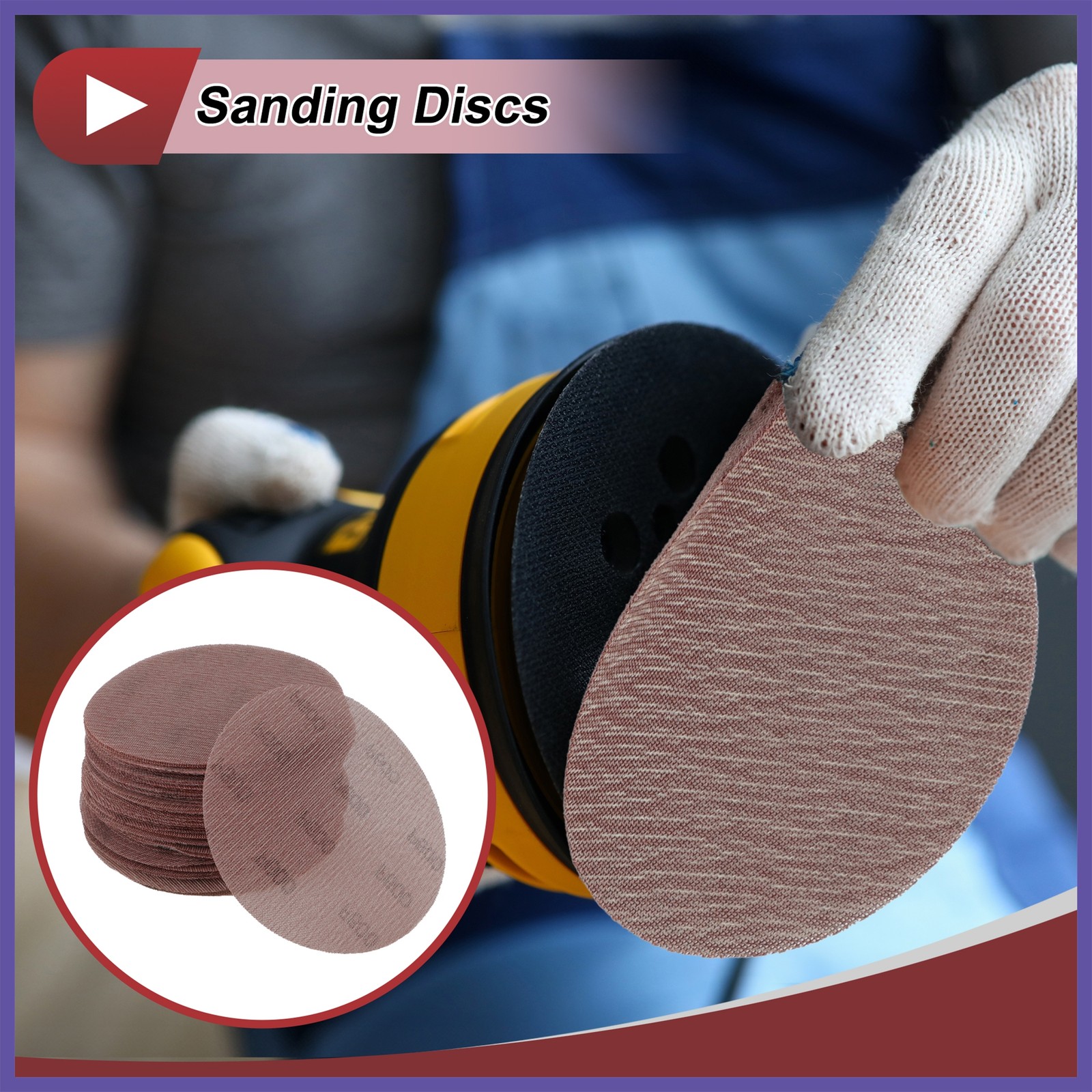 50Pcs Car Wood Sanding Discs Smoothing 6″ 600 Grit Aluminum Oxide