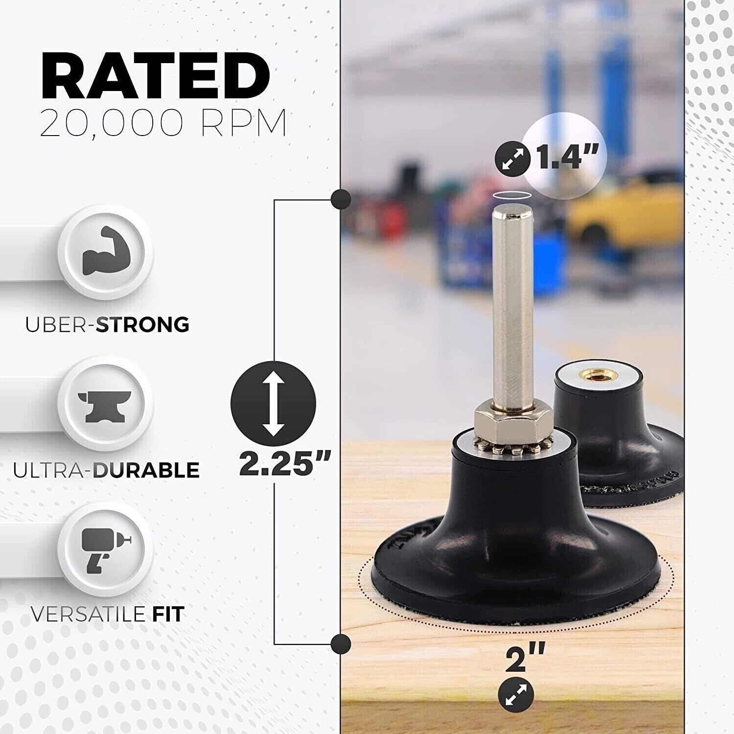 3 inch, Disc Pad Holder Roll-on Conditioning Sanding / 2 Pack