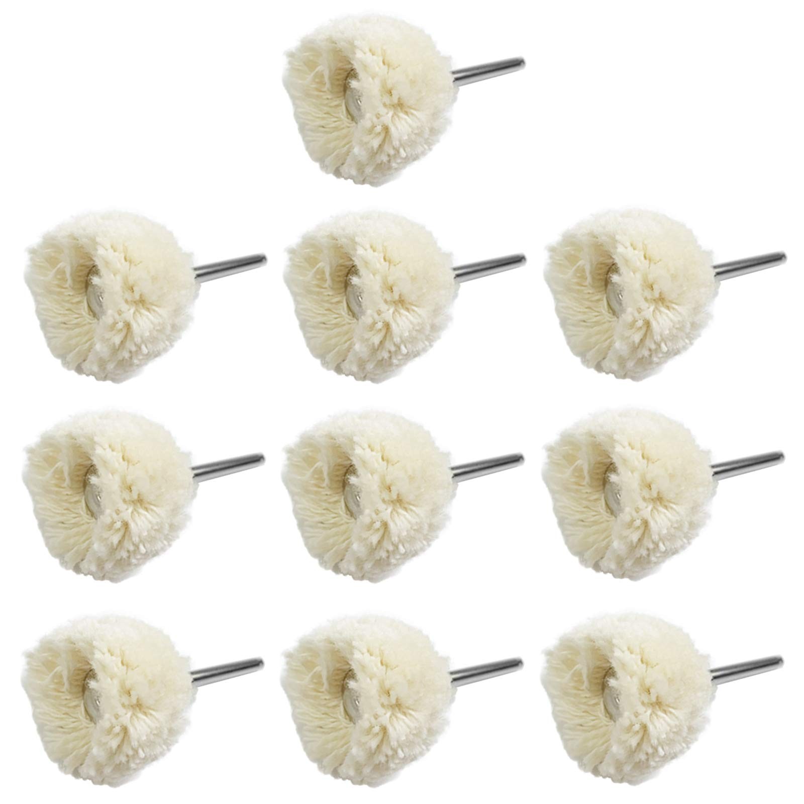 10pcs 1/8inch Cotton Polishing Buffing Wheel for Dremel Polishing Kit – Polis…