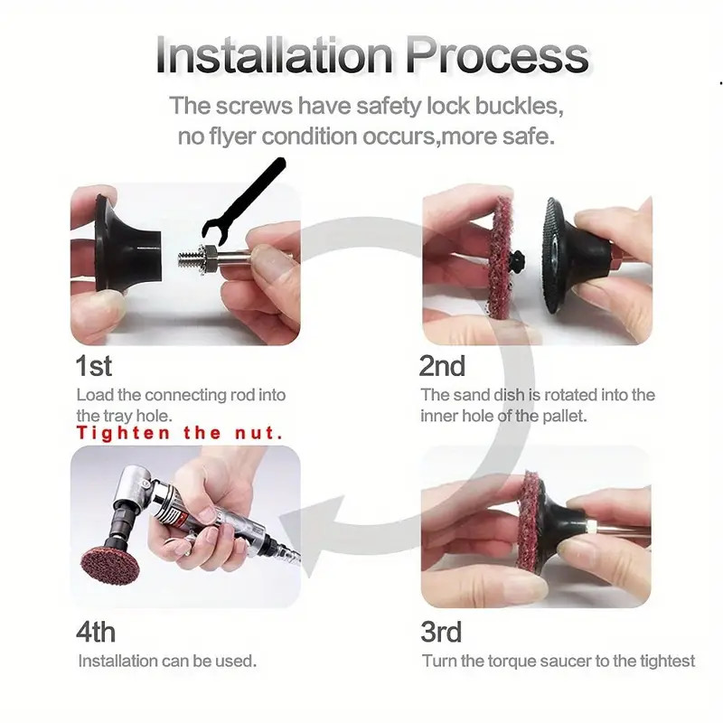 2” Roll-On Disc Pad Holder – 1/4″ Shank / 3 Pack (Taiwan)