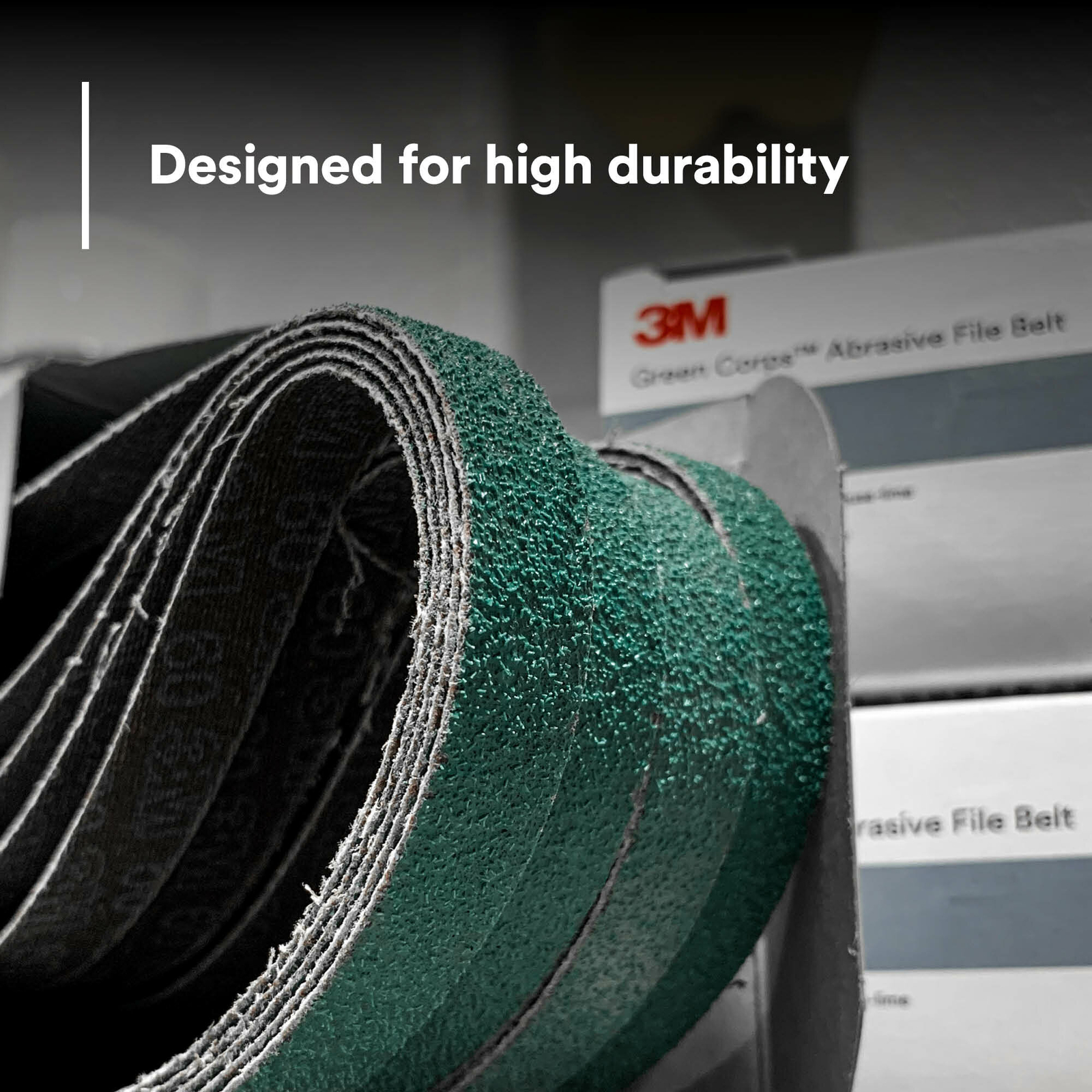 3M Green Corps Abrasive File Belt 36516, 40 grit, 1/2 in x 18 in