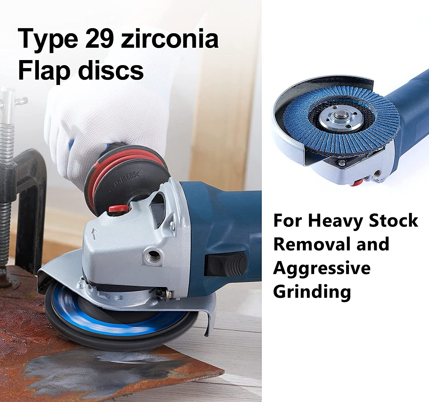 4-1/2″ Zirconia Flap Sanding Disc 40 60 80 120 Grit 4.5″ x 7/8″ Grinding Wheels