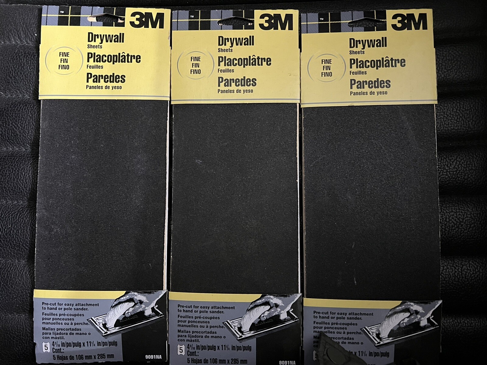 3M Fine Grade 4-3/16 In. x 11-1/4 In. Precut Drywall Sandpaper (2-Pack) 9091NA