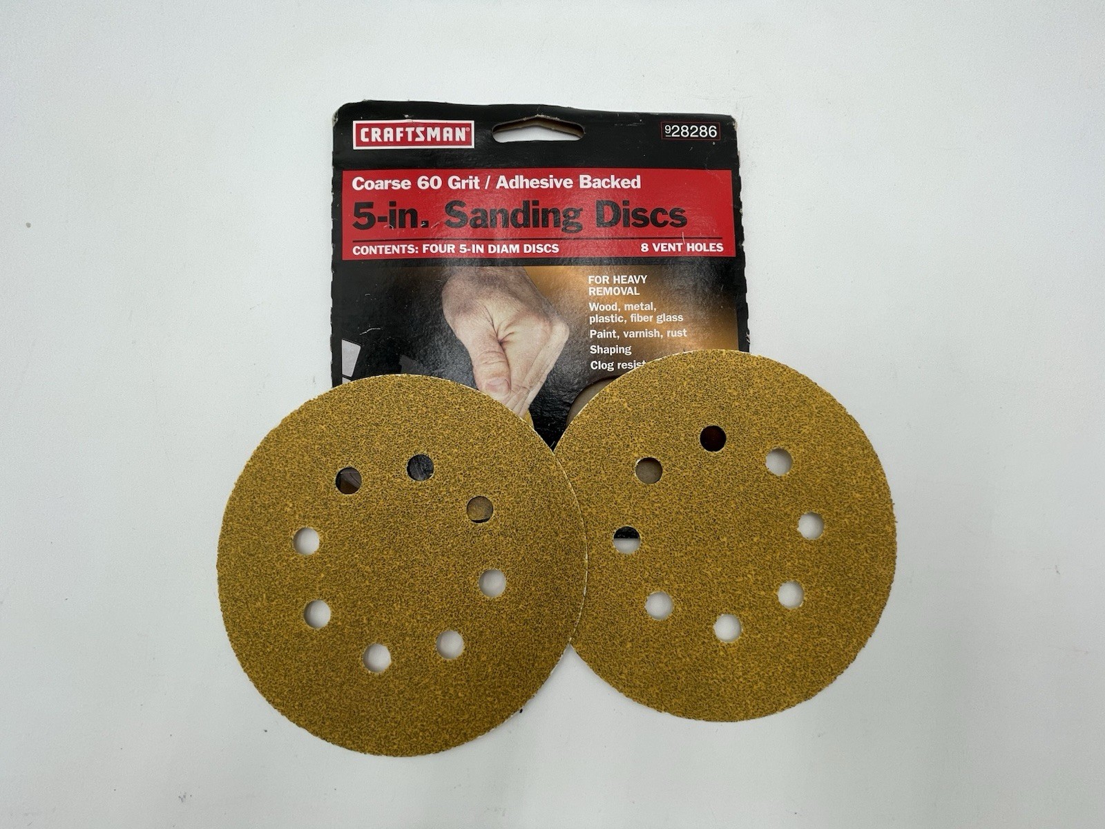 Vintage Sears Craftsman Sanding Discs, 60 Grit Adhesive 5 Inch