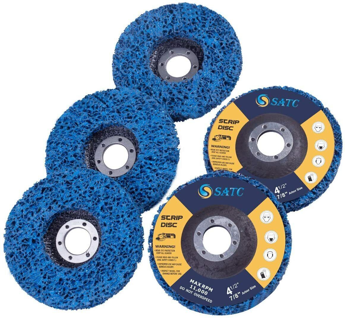 5 Pack 4.5”x7/8″ Poly Strip Disc Wheel Paint Rust Removal Clean Angle Grinder