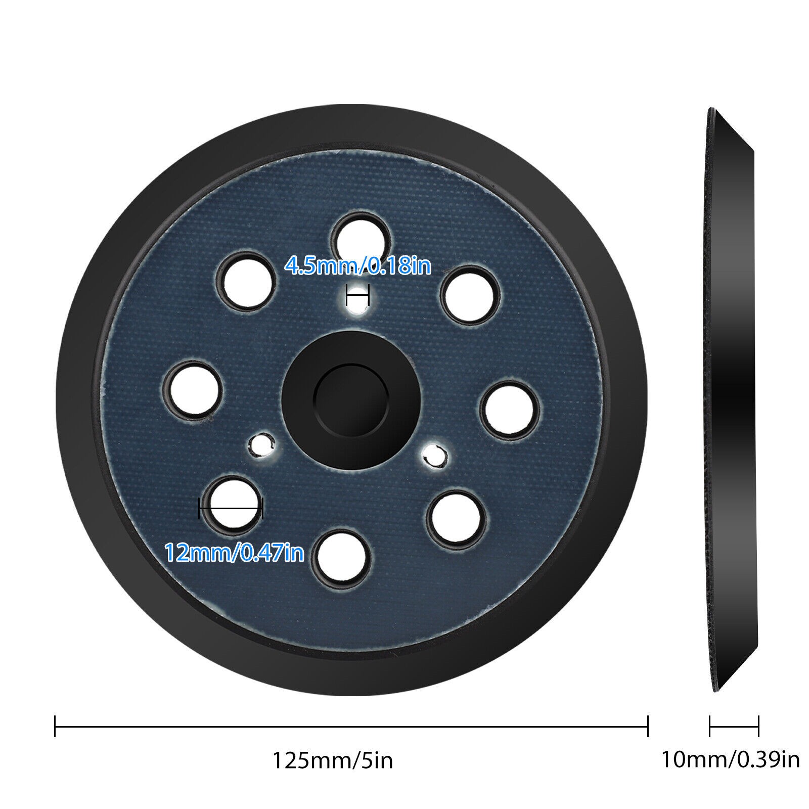 5″ 125mm 8 Hole Orbit Sander Hook and Loop Sanding Backing Disc Pad For Makita