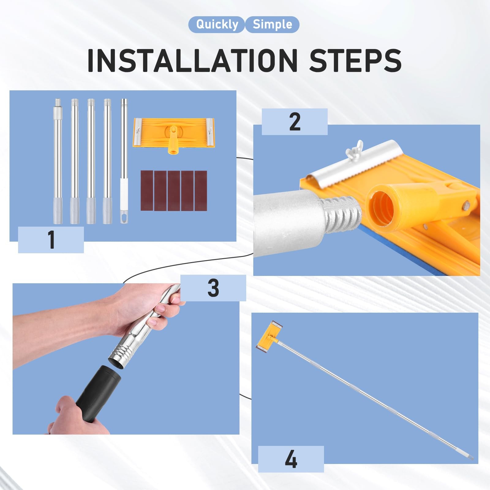Pole Sander Drywall 31-74-inch Manual Hand Drywall Sander with Extension Pole…