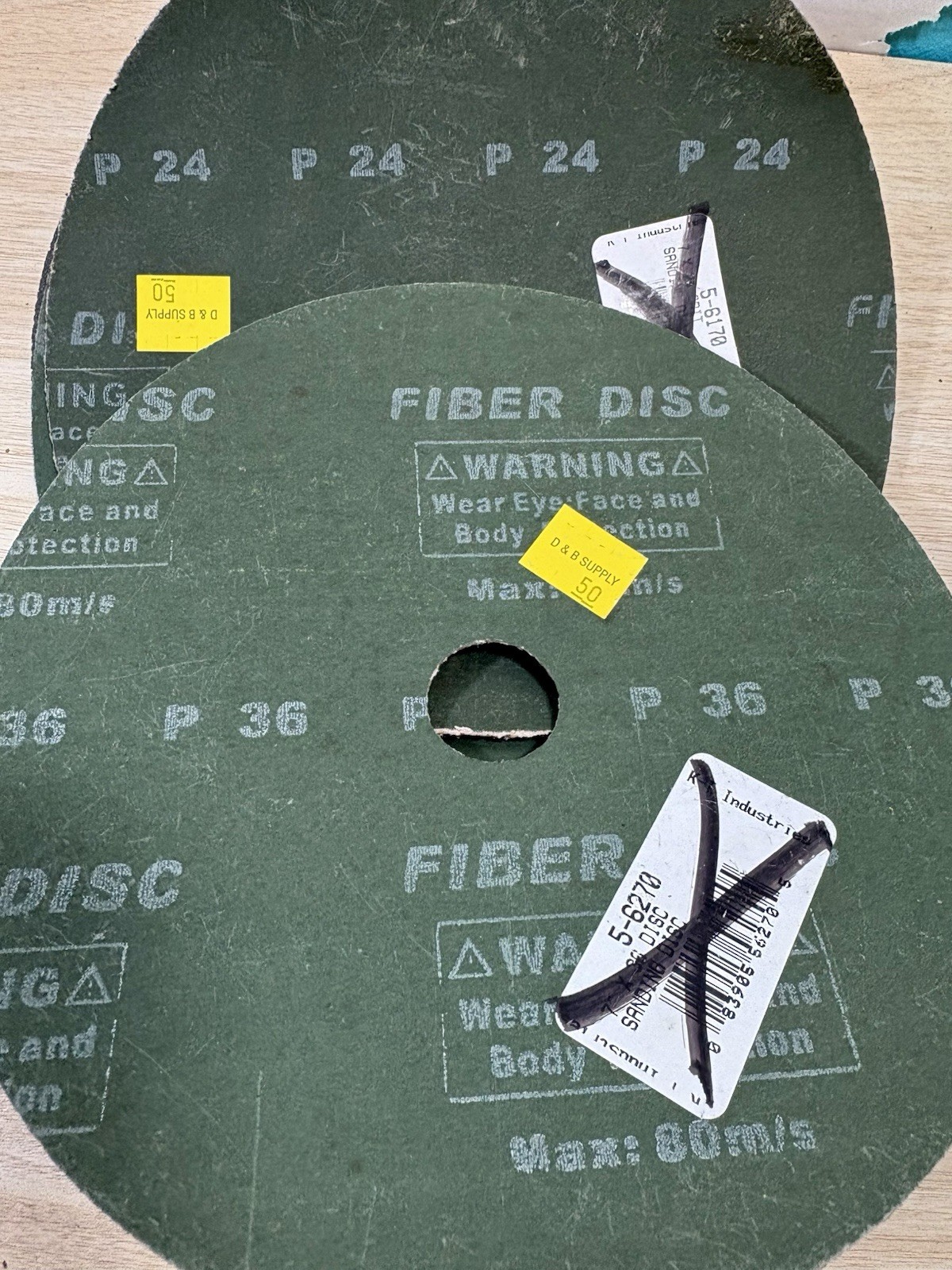 Lot of Sanding and grinding disks. Includes new and used. See Description