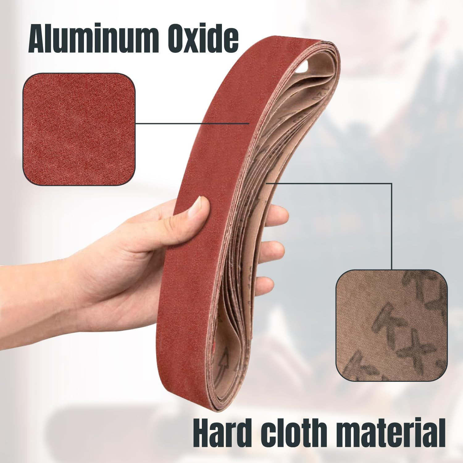2X42 Sanding Belts, 12PK, 2 Each of 60/80/120/180/240/400 Grits, 2 X 42 Sanding