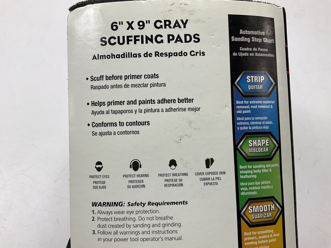 Pack Of 10 – 6″X9″ Gray Scuffing Pads P800 SMOOTH 800 Grit