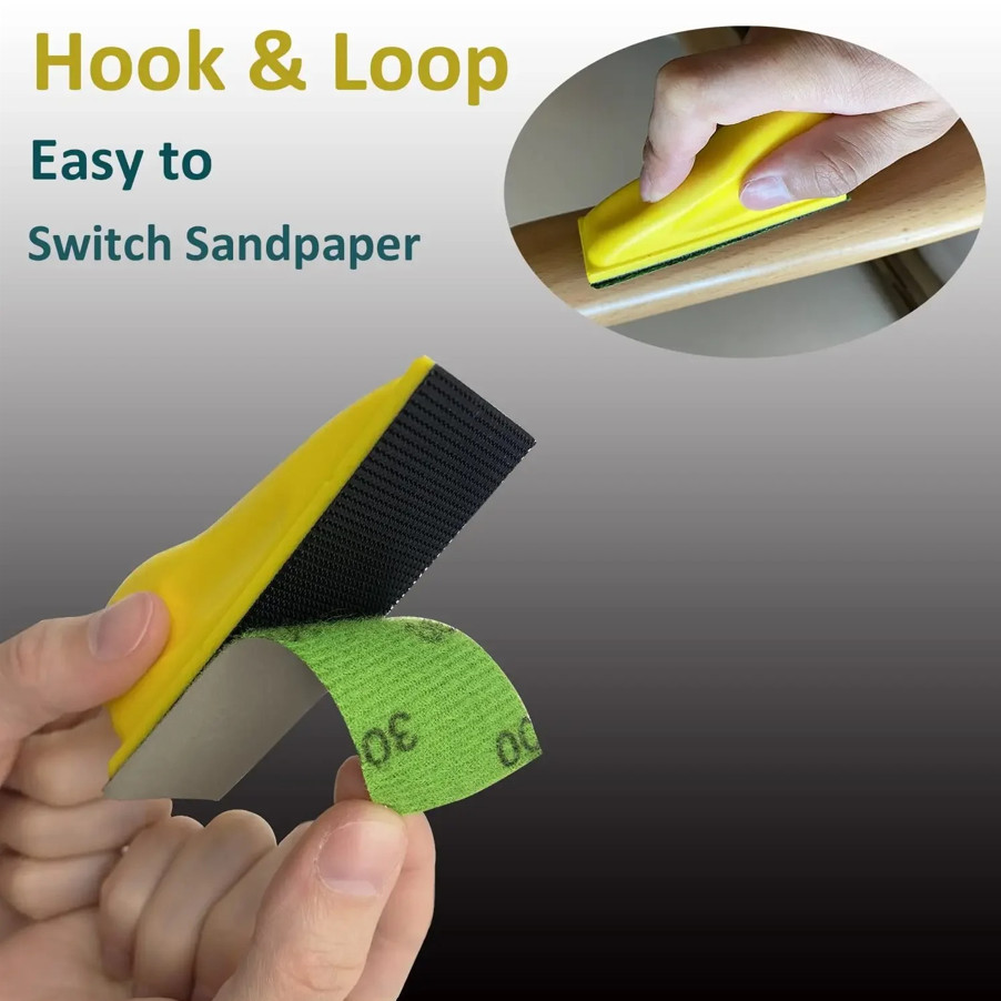 71pcs Polishing Set-3.5″ × 1″ Mini Sandpaper Kit with Hook & Loop Sanding Block