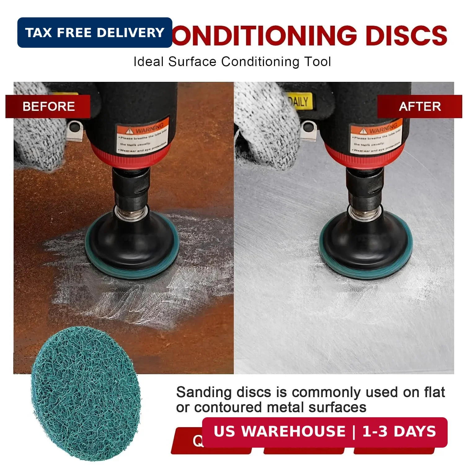 25Pcs 2 inch Quick Change Sanding Discs Set (Fine Medium Coarse) Roll Lock Discs