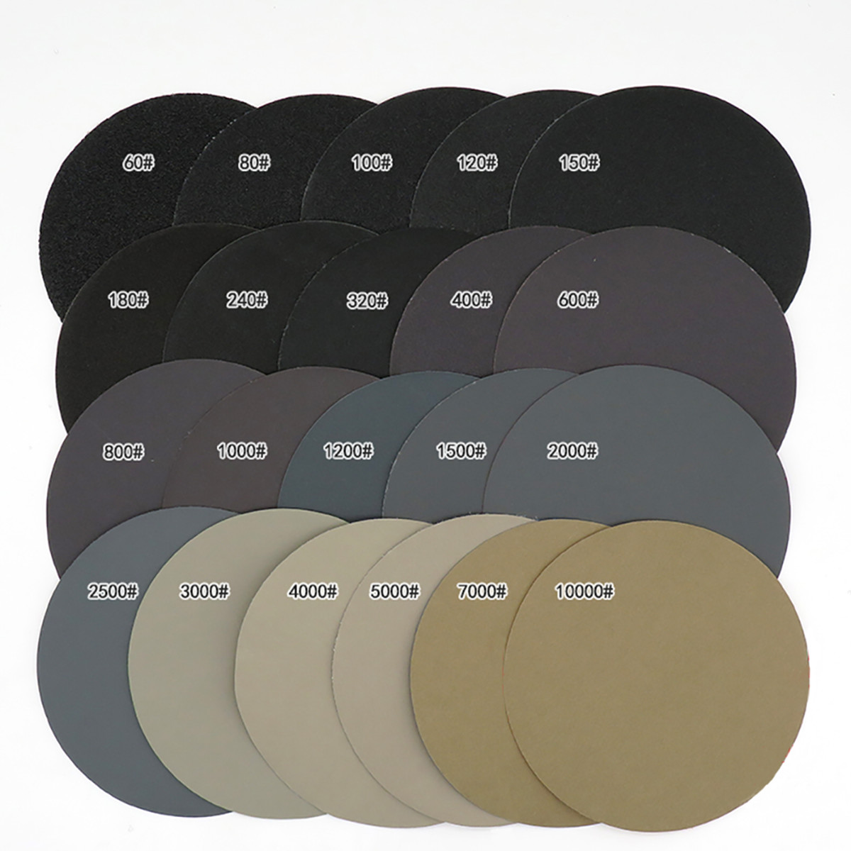 7″ 180mm Wet & Dry Round Sanding Discs Hook and Loop Sandpaper Grit P60 – P10000