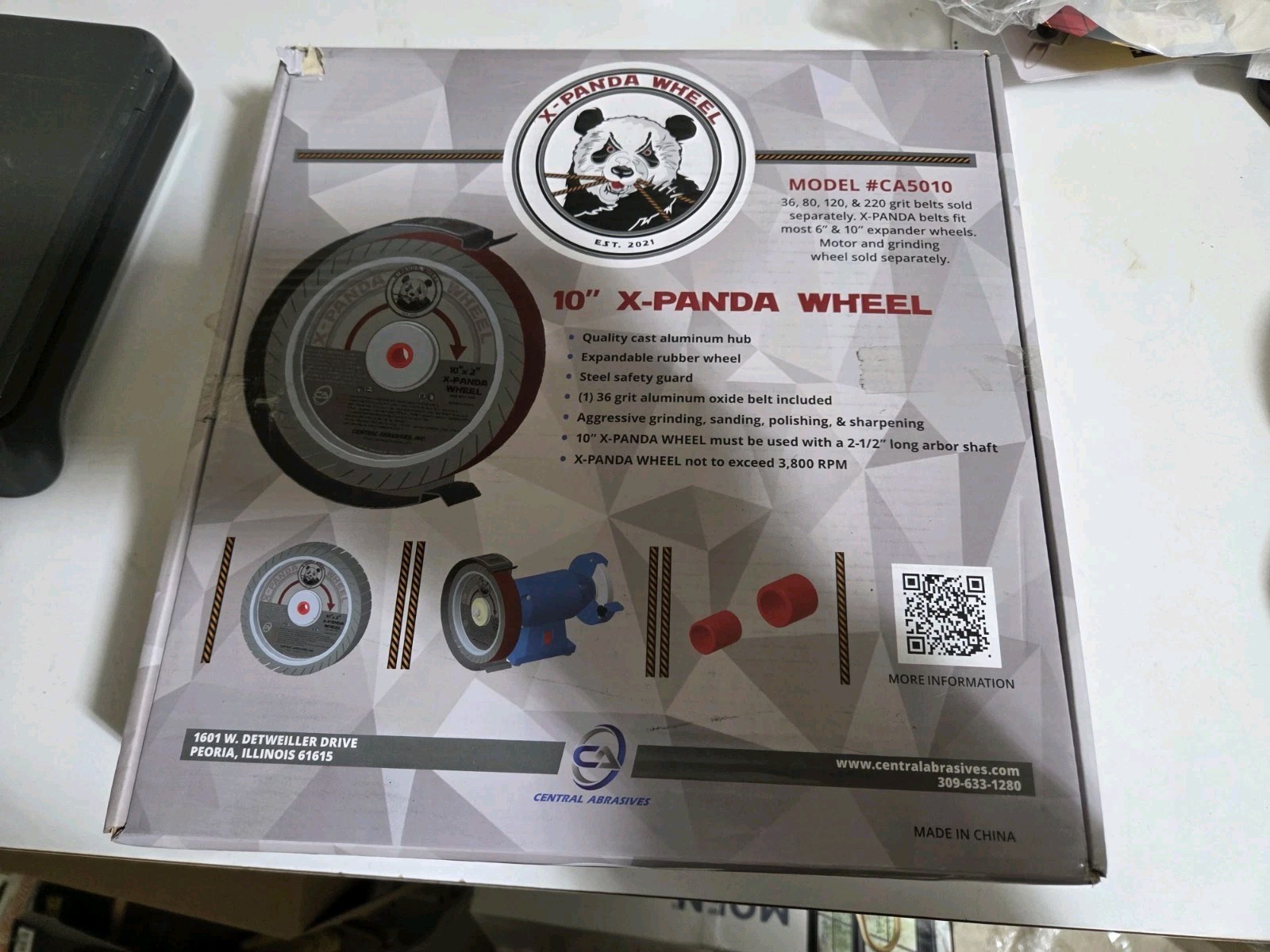 10″ Expander Wheel w/Steel Safety Guard by X-Panda + 5 Pack of Belts – NEW