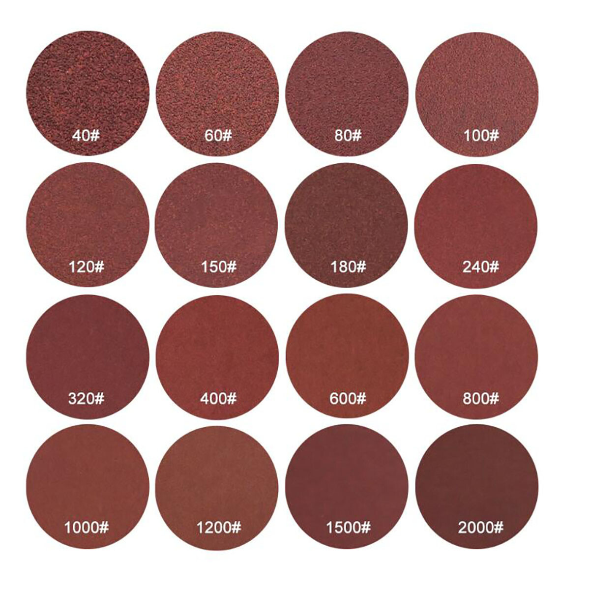 100PCS 6 in Hook Loop Sanding Discs 40 Grit NO hole Orbital DA Sander Paper Pads