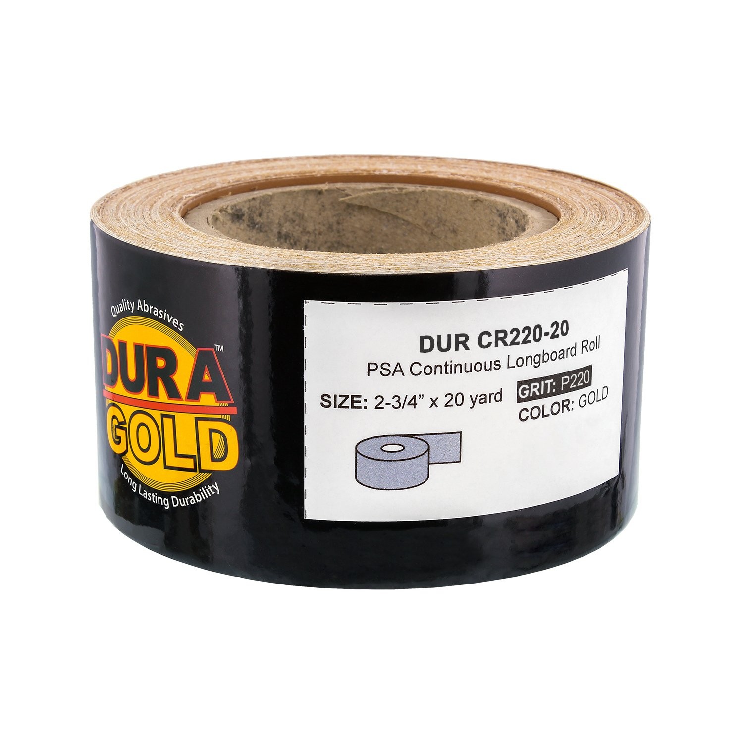 Dura-Gold Premium Gold 220 Grit PSA Longboard Sandpaper, 20 220-Grit,