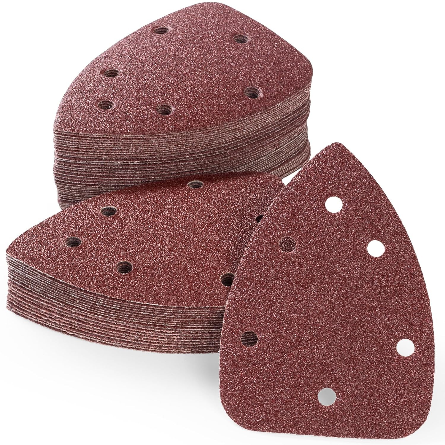 36 Pack 6 Hole Mouse Detail AO Sandpaper 60/80/100/120/180/240 Grit Sanding Disc