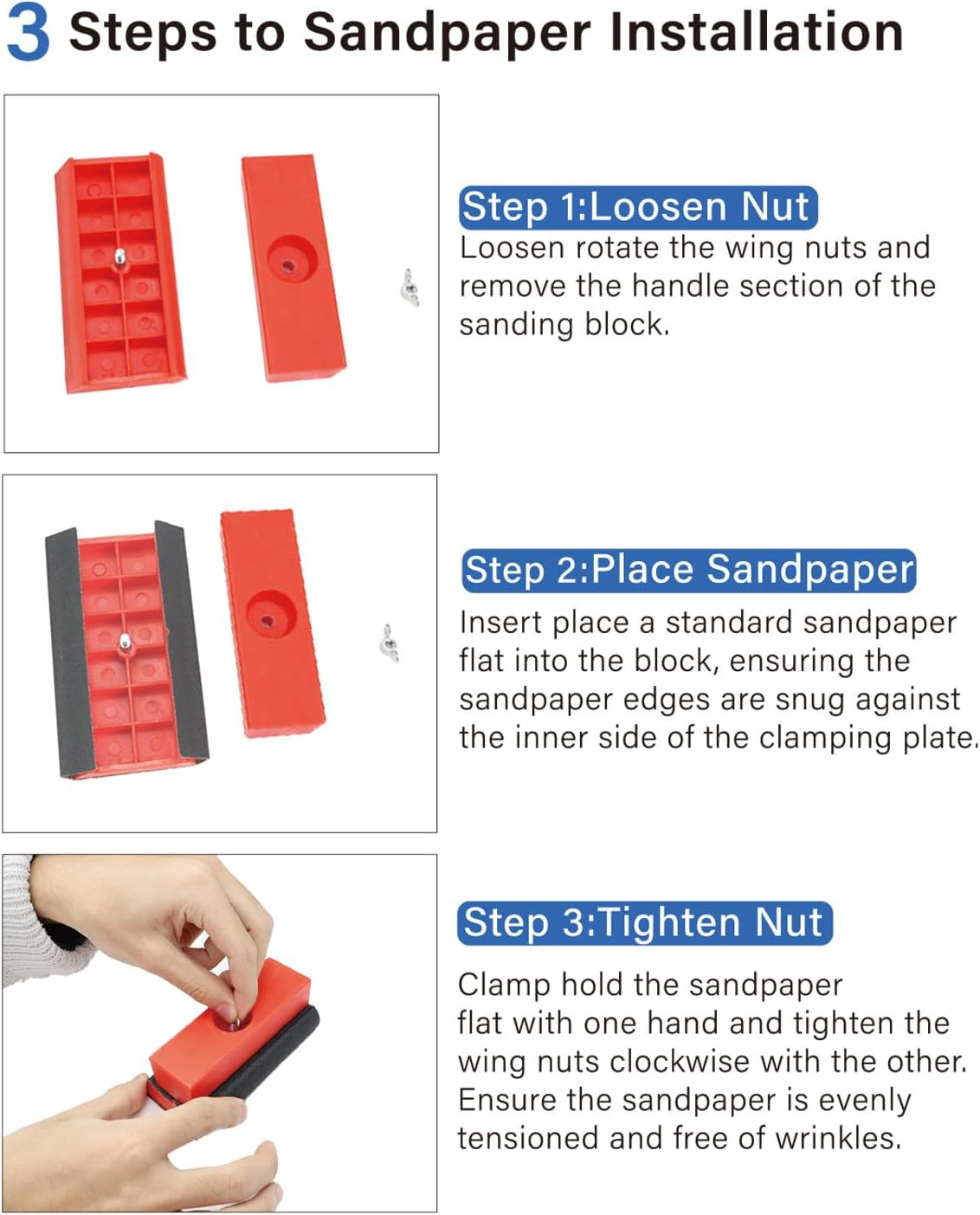 SCOTTCHEN Hand Sanding Blocks Auto Body, 25Pcs Sandpaper Woodworking Furniture S