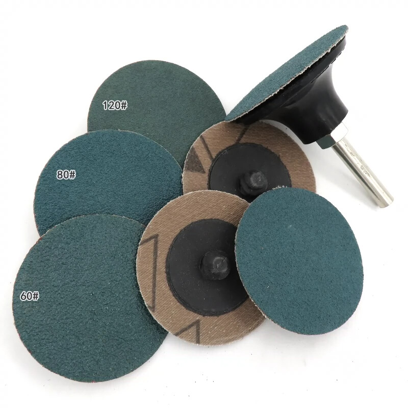 2 Inch 50mm Green R-Type Roll Lock Quick Change Sanding Discs 40/60/80/120 Grit