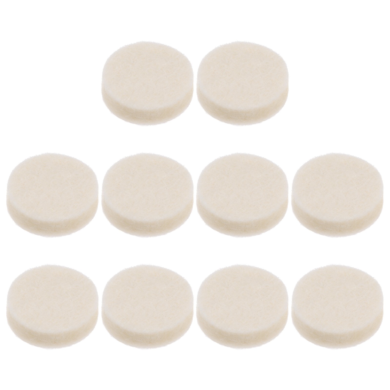 10pcs Wool Felt Polishing Pads 1″ Buffing Wheel Polish Pad Flocking Back