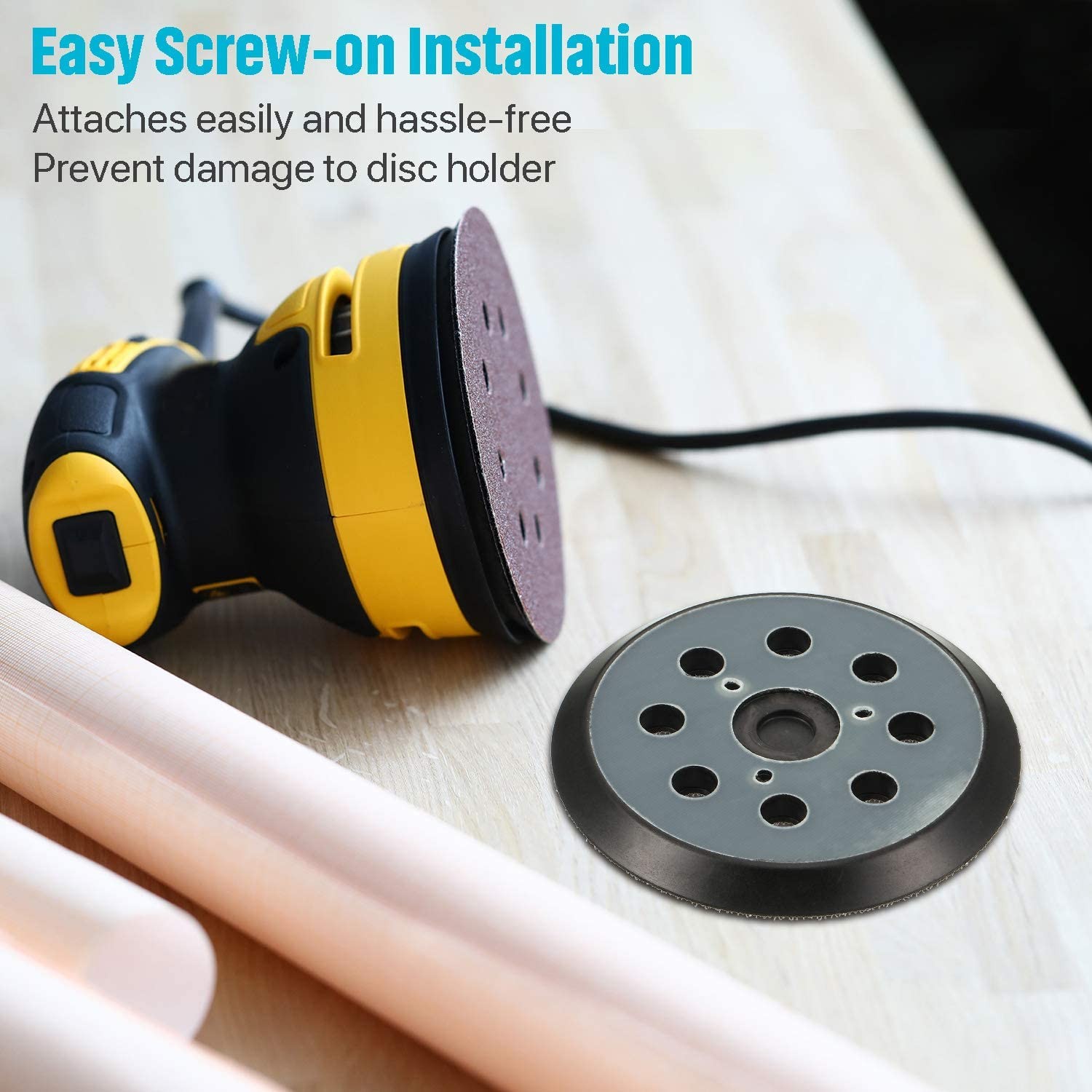 For Dewalt, Makita, Porter Cable 5 inch Orbital Sander Replacement Pad Hook Loop