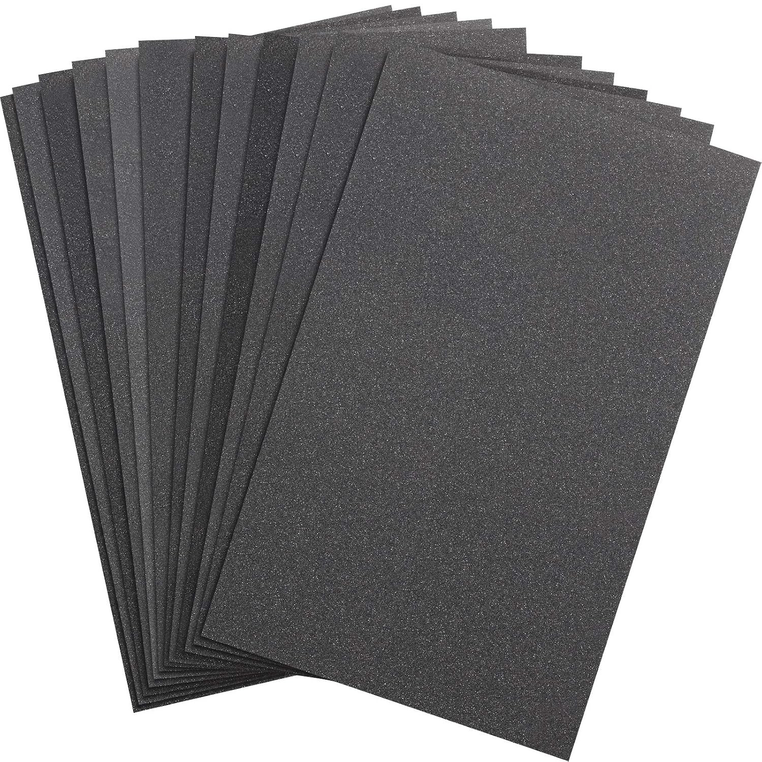 12 Sheets Abrasive Dry Wet Waterproof Sandpaper Sheets Assorted Grit