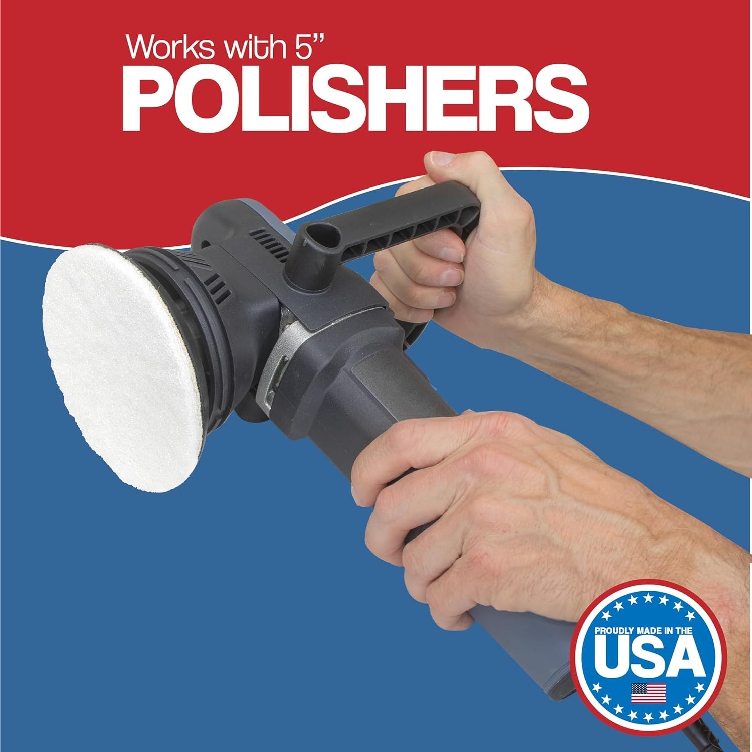 5″ Non-Scratch Polishing Pad Hook and Loop Non-Woven Discs, Non-Abrasive Pads