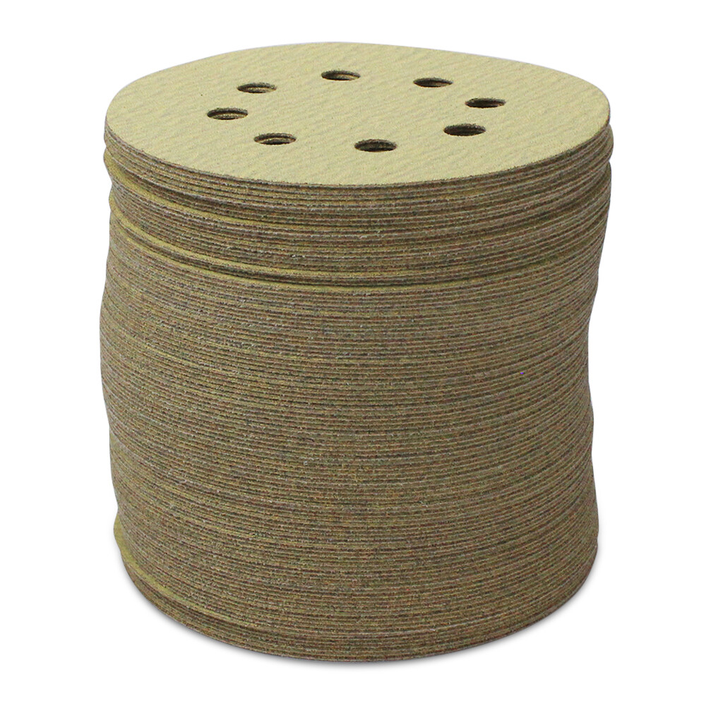 100 Pack – 5″ Inch 8 Holes 320 Grit Hook & Loop Sanding Discs Orbital DA Disks