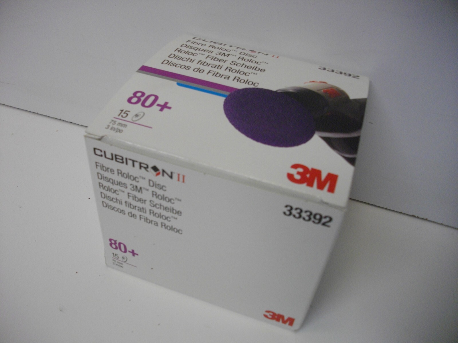 3M 33392 Cubitron II 3″ sanding disc 80+ Grit box of 15 each