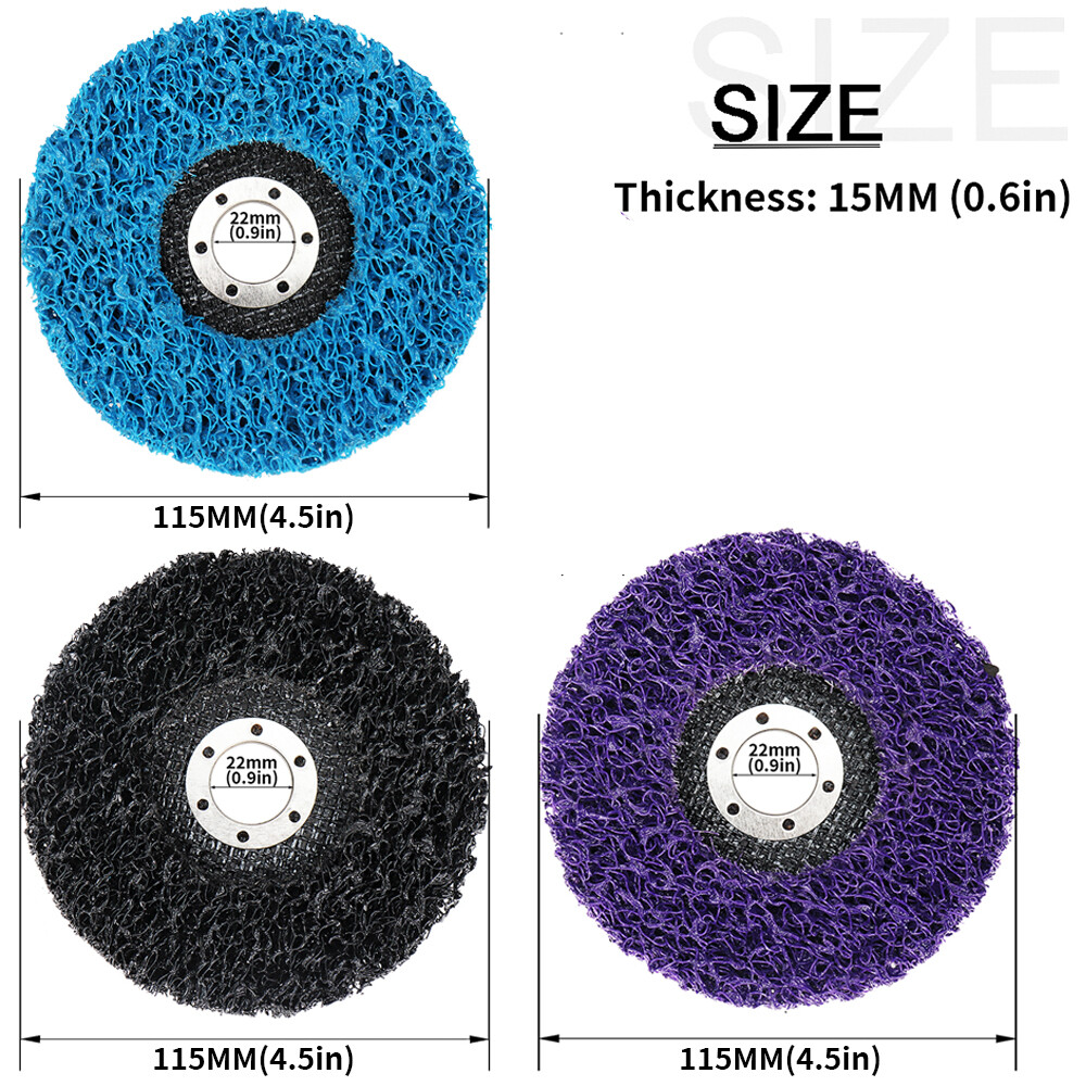 1Pcs 4/4.5/5inch Easy Poly Strip Sanding Discs Remove Paint Rust Cleaning Tool
