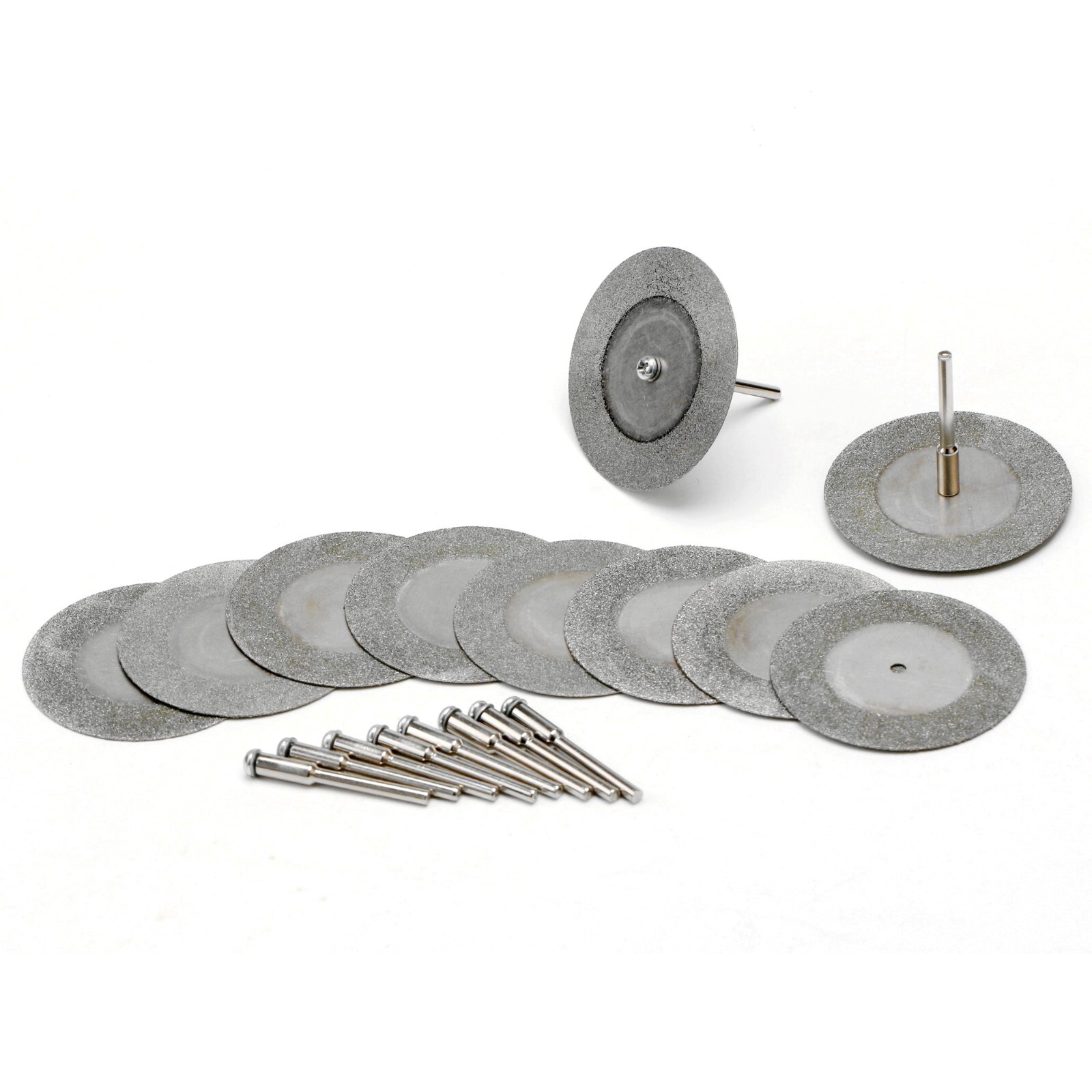 10Pcs 50mm 2″ inch Diamond Rotary Saw Blades Grinding Cut-off Disc Shank 1/8″